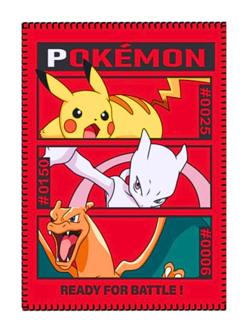 Pokémon Fleecedecke Pokémon - (L) 140 cm x (B) 100 cm in Rot