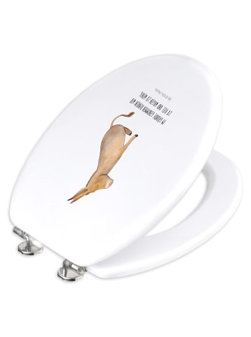 Mr. & Mrs. Panda Toilettendeckel Esel mit Spruch in Weiß