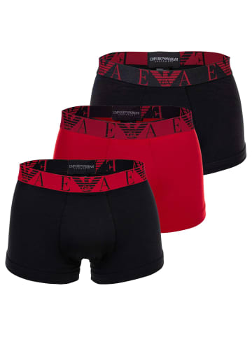 Emporio Armani Boxershort 3er Pack in Schwarz/Rot/Schwarz