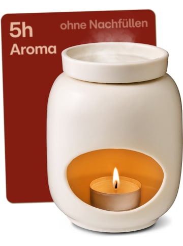 Praknu Duftlampe Keramik 100ml – Teelicht Aromalampe für Öle & Duftwachs