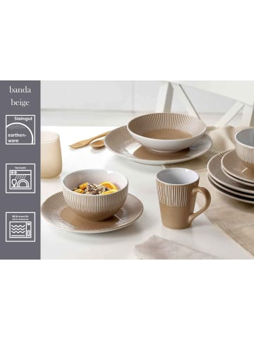 6er Set Henkelbecher Banda in Beige 315 ml