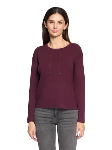 Betty Barclay Feinstrickpullover mit Seitenschlitzen in Dark Aubergine