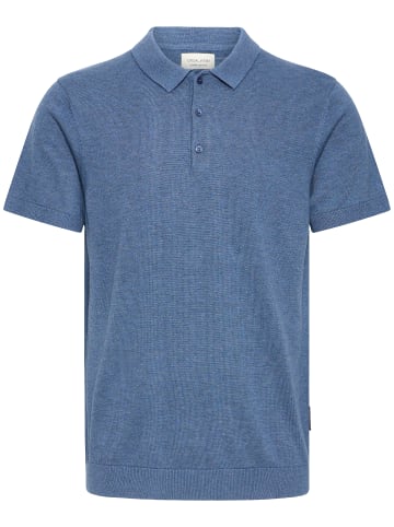 CASUAL FRIDAY Einfarbiges Poloshirt Kurzarm Klassische Passform in Blau