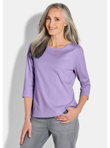 GOLDNER Basic Shirt mit U-Boot-Ausschnitt in flieder