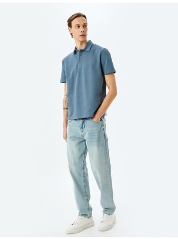 KOTON TSHIRT SS POLO in Blau