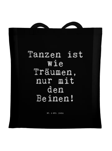 Mr. & Mrs. Panda Tragetasche Tanzen ist wie Träumen,... mit Spruch in Schwarz