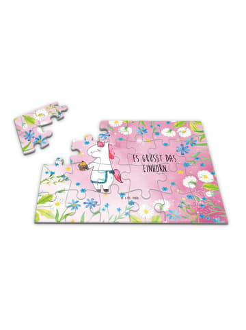 Mr. & Mrs. Panda Puzzle Einhorn Muffin mit Spruch in Rot Pastell