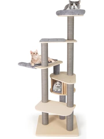 COSTWAY Kratzbaum groß 197 cm in Grau