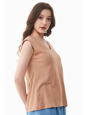 Organication Top "WOR17215" in Tan