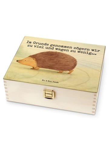 Mr. & Mrs. Panda Teebox Igel Herzen Design mit Spruch in Weiß