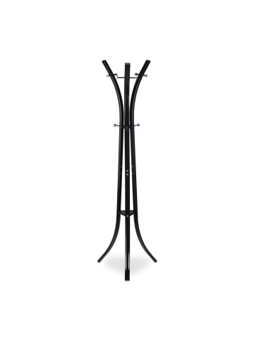 relaxdays Garderobenständer in Schwarz - (B)55 x (H)175 x (T)55 cm