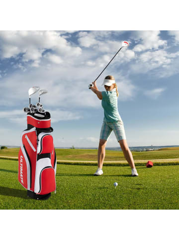 COSTWAY komplettes Damen Golfschläger Set in Rot