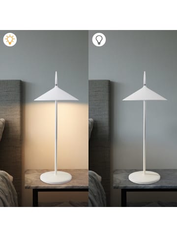 ZMH 2er-Set Tischleuchte LED in weiß Touch Dimmbar kabellos IP44 1800mAh