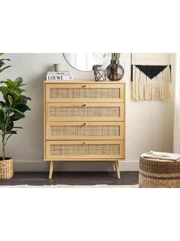 Beliani Kommode PEROTE in Braun/Gold - (W) 80 x (H) 97 x (L) 38 cm