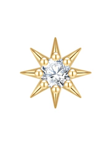 Glanzstücke München Ohrringe Blume aus Sterling Silber mit Zirkonia in gelbgold