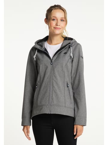 Schmuddelwedda Softshelljacke in Grau Melange AOP