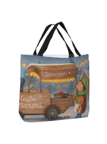 Mr. & Mrs. Panda Shopper Igel Maronen Design ohne Spruch in Weiß