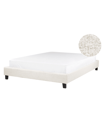 Beliani Doppelbett ROANNE in Beige/Braun - (W) 150 x (H) 29 x (L) 213 cm