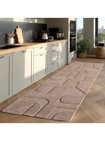 Teppich Boss Kurzflor Teppich Pompei 1614, Läufer - Beige