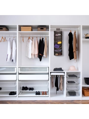 relaxdays Kleiderschrank-Hängeregal in Anthrazit - (B)32 x (H)96 x (T)31 cm