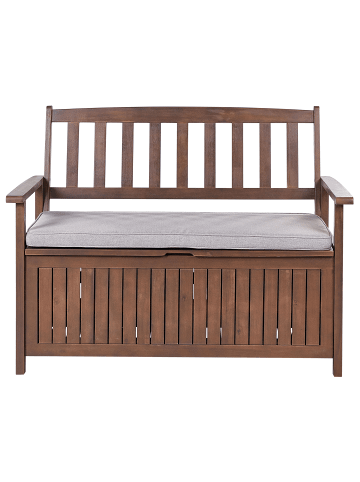 Beliani Gartenbank SOVANA in Braun/Grau - (W) 120 x (H) 91 x (L) 60 cm