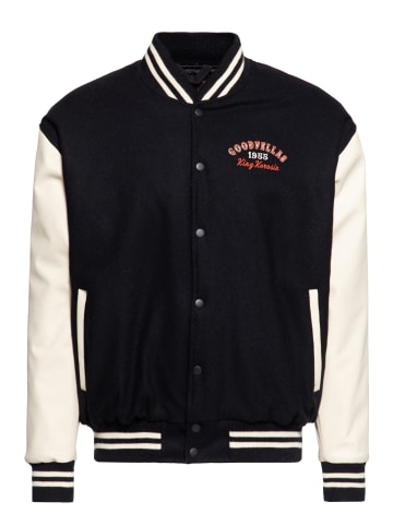 King Kerosin King Kerosin Baseball Leder Jacke Goodfellas Beer in schwarz
