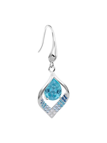 LOTUS silver Ohrringe Silber 925 Sterling Silber Zirkoniastein Ohrhänger ca. 16mm