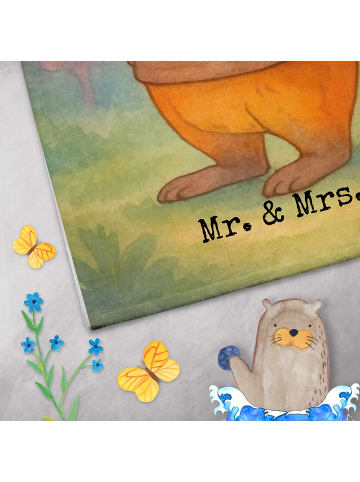 Mr. & Mrs. Panda Gästehandtuch Widder Astologie Design ohne Spruch in Weiß