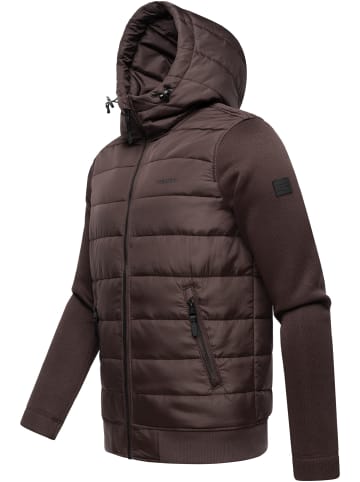 ragwear Steppjacke Hallmar Hood in Dark Brown