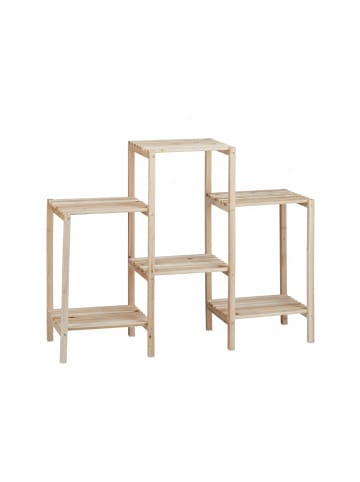 relaxdays Pflanzenregal in Natur - (B)89 x (H)70 x (T)27 cm