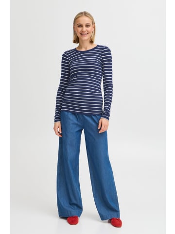 Fransa FRHIZAMOND STRIPE TEE 33 slim fit in Navy Blazer mix