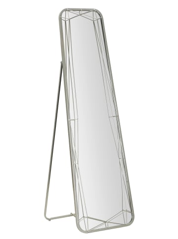 Mauro Ferretti Standspiegel aus silberfarbenem Metall, 46 x 57 x 153 cm
