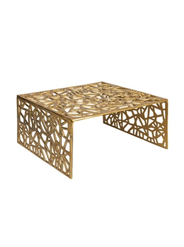FineBuy Couchtisch in Gold / Aluminium / 60x60x31