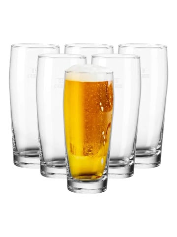 VAN WELL 6er Set Willi Becher geeicht Willy 0,5 l transparent in transparent