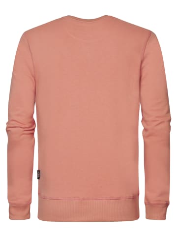 Petrol Industries Unifarbener Sweater Catalina in Rot