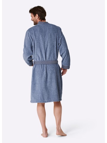 WITT WEIDEN Bademantel in jeansblau-ecru-meliert