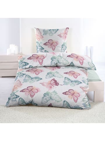 Casa Colori Seastar Casa Colori Microfaser Seersucker Bettwäsche - Schmetterlinge in bunt