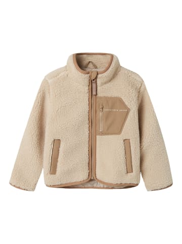 name it Teddyfelljacke NMNMATTIA SHERPA JACKET PB in moonbeam