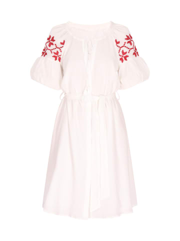 VIRITA Women Kleid in Weiss Rosa