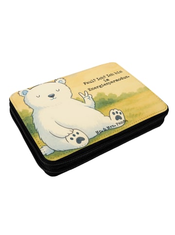 Mr. & Mrs. Panda Federmäppchen Eisbär Faul Design mit Spruch in Weiß