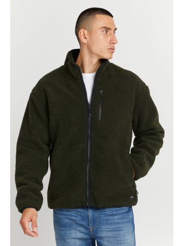 BLEND Fleecejacke Sweatshirt 20714315  Moderne Übergangsjacke mit Reißverschlusstaschen in oliv