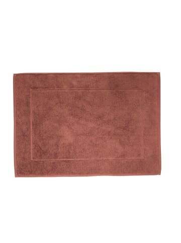 Framsohn 2er Set: Zwirnfrottier Badematte "Easy" in Terracotta (L) 70 x (B) 50 cm