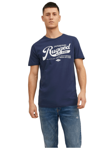 Jack & Jones T-Shirt JJEJEANS in Blau