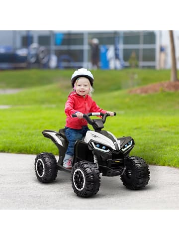 HOMCOM 12V Kinderquad 3-6km/h 3-5 Jahre Weiß