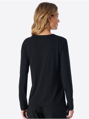 Schiesser Pyjamaoberteil Mix Relax in Schwarz