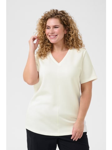 KAFFE curve T-Shirt kurzarm KCannita Loose fit in Chalk