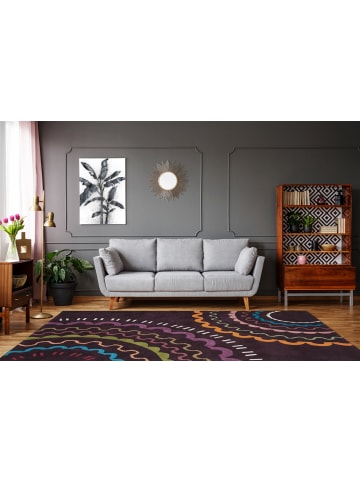 Kurzflor Teppich Said 3086 in Multicolor Violett