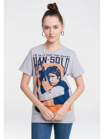 Logoshirt T-Shirt Star Wars - Han Solo - Money in grau-meliert