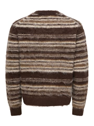 ONLY & SONS Strick-Shirt in Coffee Bean
