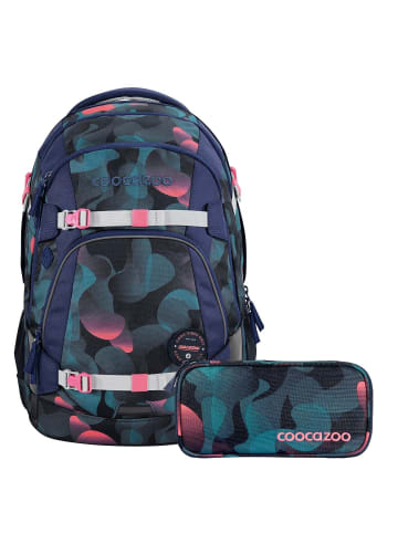 Coocazoo Schulrucksack-Set MATE Cloudy Peach in lila/pink/blau 2-teilig